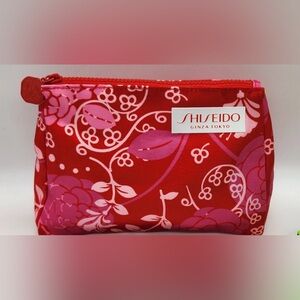 SHISEIDO Ginza Tokyo Red Glam Makeup Zipper Cosmetic Bag NEW
